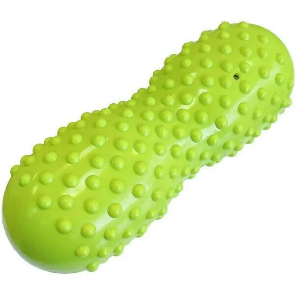 фото Кинезио массажер двойной мячик с шипами -жесткий зеленый b31912 с насосом спортекс msg200