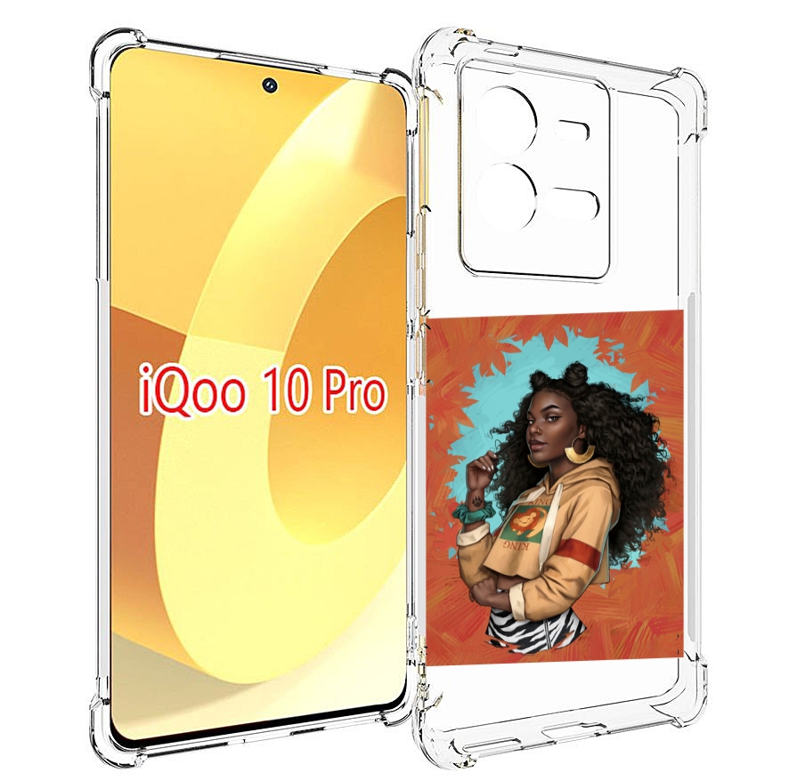 

Чехол MyPads темная-девушка женский для Vivo iQOO 10 Pro, Прозрачный, Tocco
