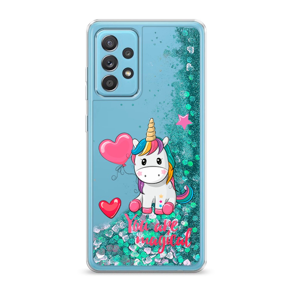

Жидкий чехол с блестками "Волшебная единорожка" на Samsung Galaxy A52s, 2106595-1