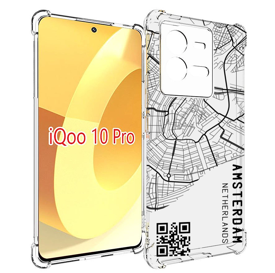 

Чехол MyPads схема-амстердам для Vivo iQOO 10 Pro, Прозрачный, Tocco