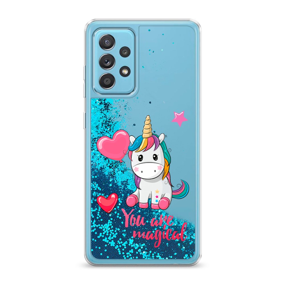 

Жидкий чехол с блестками "Волшебная единорожка" на Samsung Galaxy A52s, 2106593-1