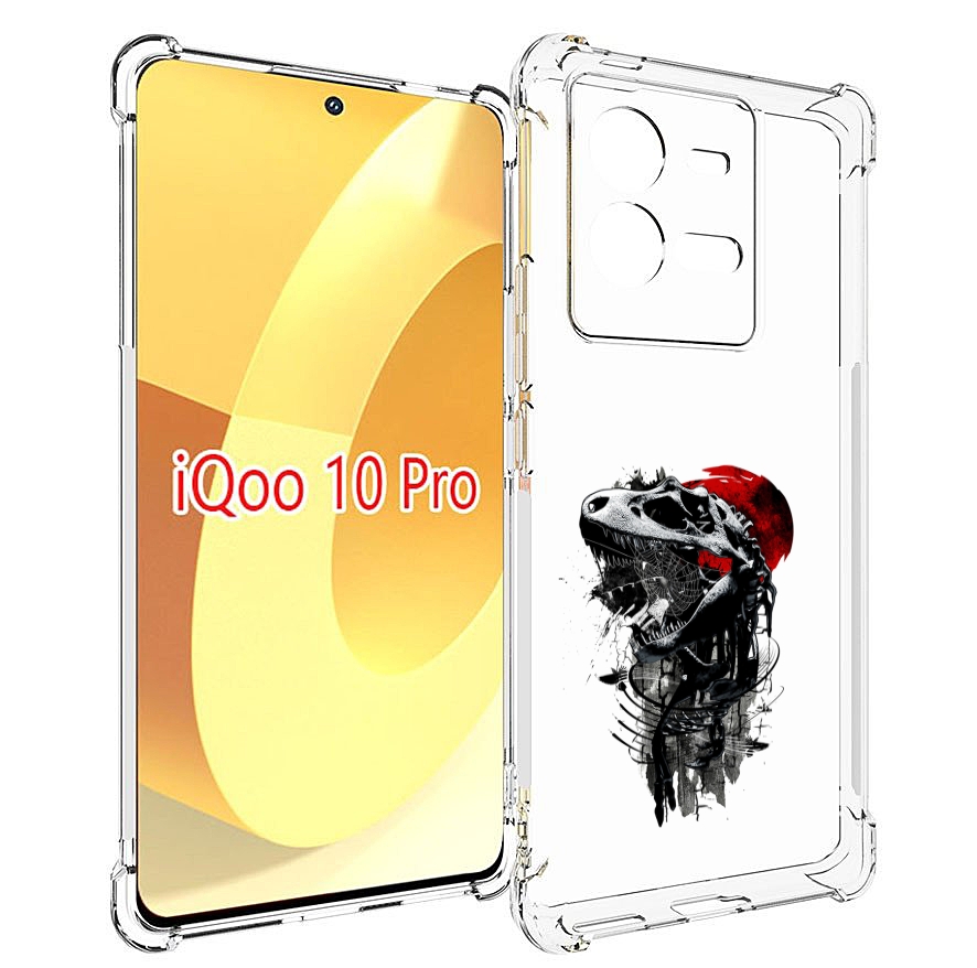 

Чехол MyPads вымерший динозавр для Vivo iQOO 10 Pro, Прозрачный, Tocco