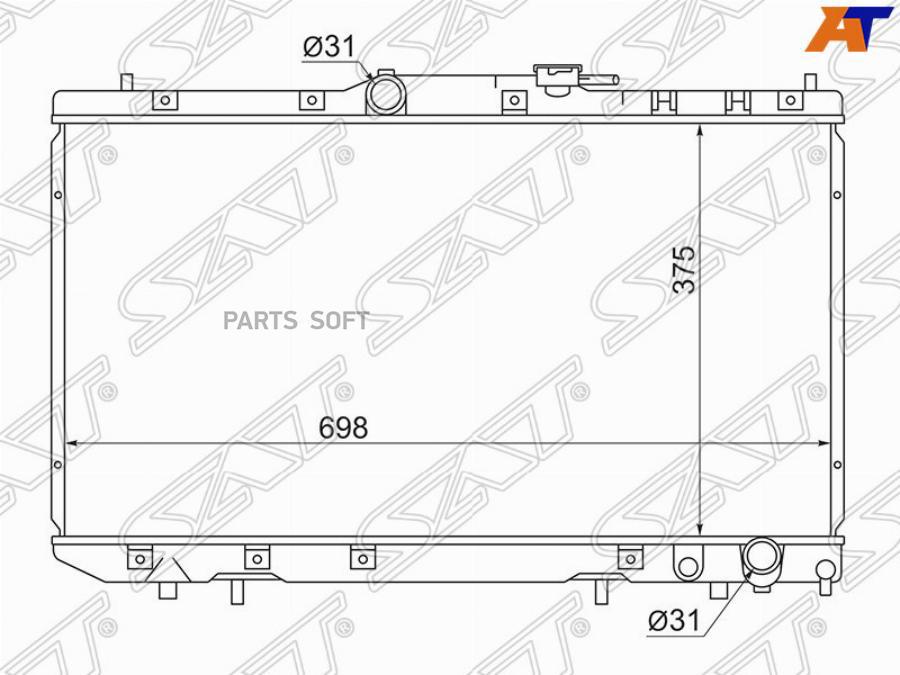 

Радиатор Toyota Corona Premio/Carina/Avensis/Caldina 96-02 Diesel Sat арт. TY0002-CT210-2R