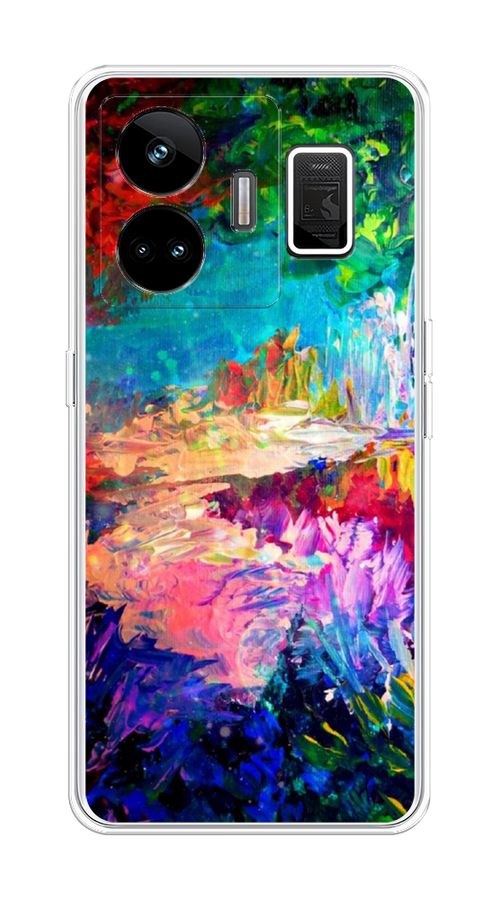 

Чехол на Realme GT Neo 5 5G/GT 3 "Лес-гуашь", Синий;розовый;зеленый, 2513750-4