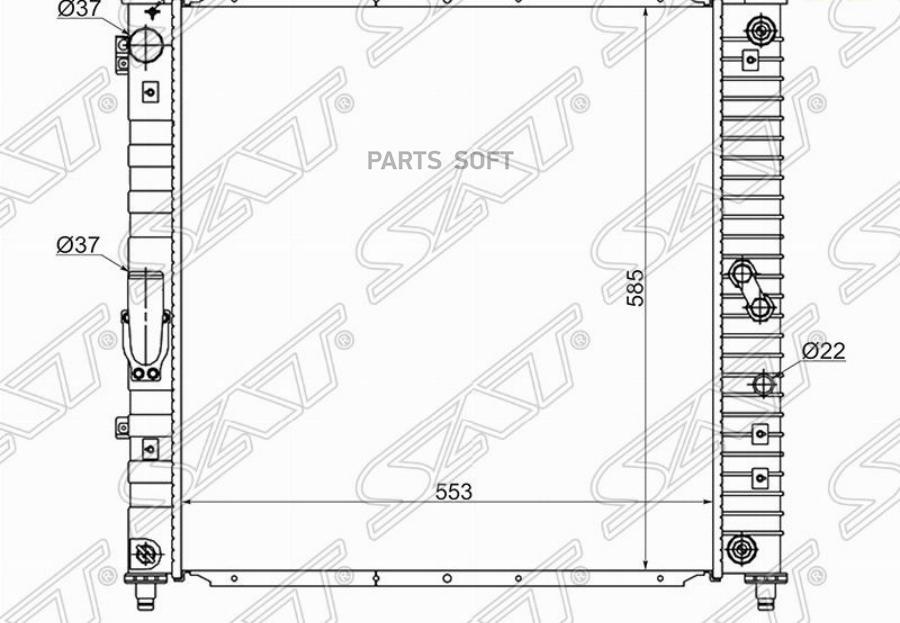 

Радиатор Ssang Yong Rexton 3.2 2002- Sat арт. SY0001-3.2