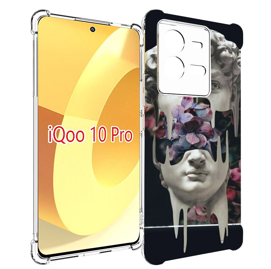 

Чехол MyPads статуя-с-цветами-внутри для Vivo iQOO 10 Pro, Прозрачный, Tocco