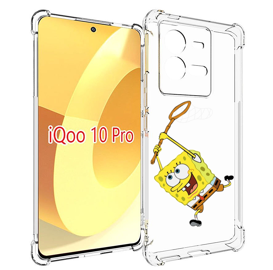 

Чехол MyPads спанчбоб-с-сочком для Vivo iQOO 10 Pro, Прозрачный, Tocco