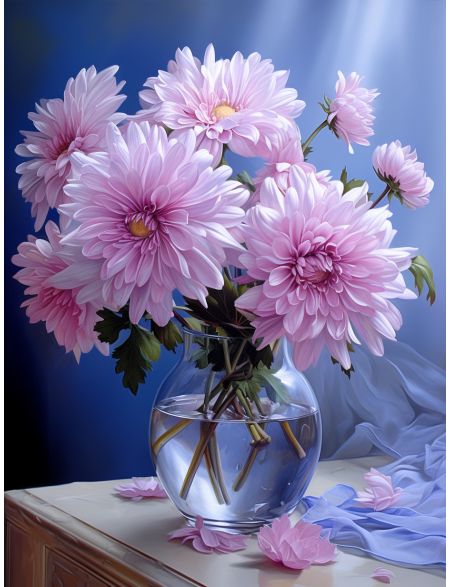 

Алмазная мозаика на подрамнике Пионы в вазе, 40x30 см, 50 цветов, 67349, ПРА-461