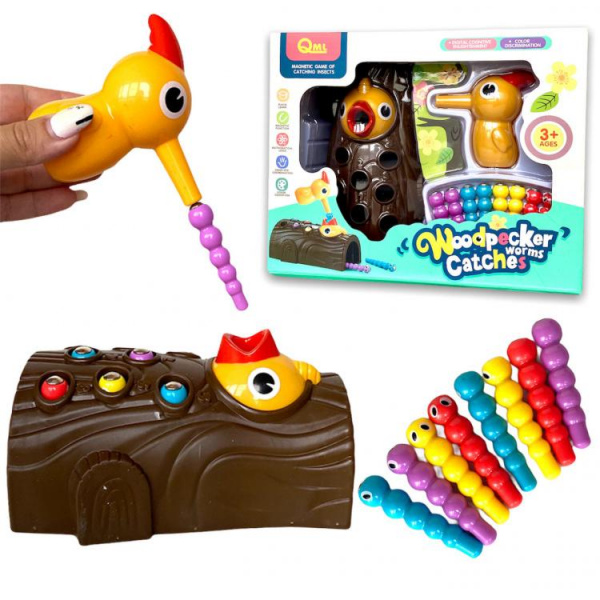 

Настольная игра магнитная Woodpecker worms Catche, M9J