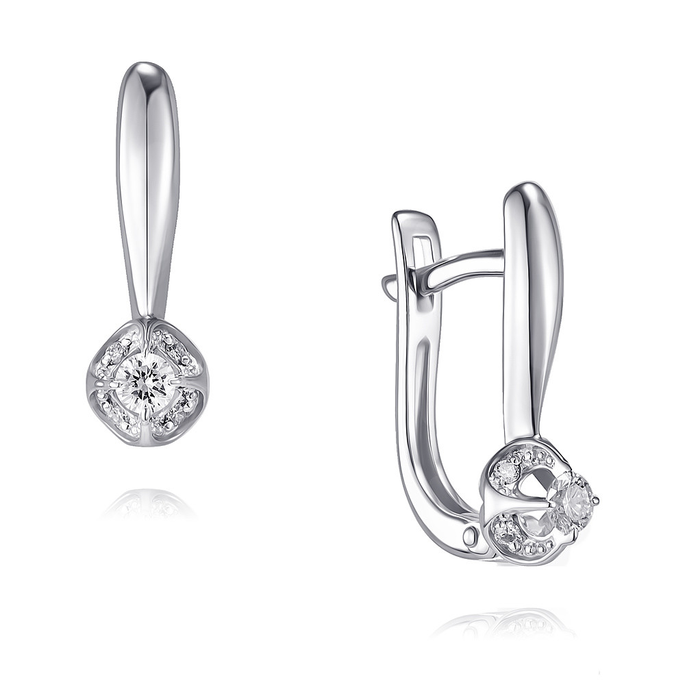 

Серьги из белого золота с бриллиантом ADAMAS 24039876/01-А51Д-41, 24039876/01-А51Д-41