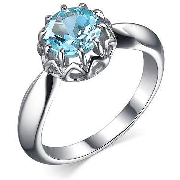 

Кольцо из серебра с топазом р. 17.5 АЛЬКОР 01-2146, 01-2146/00ТБ-00