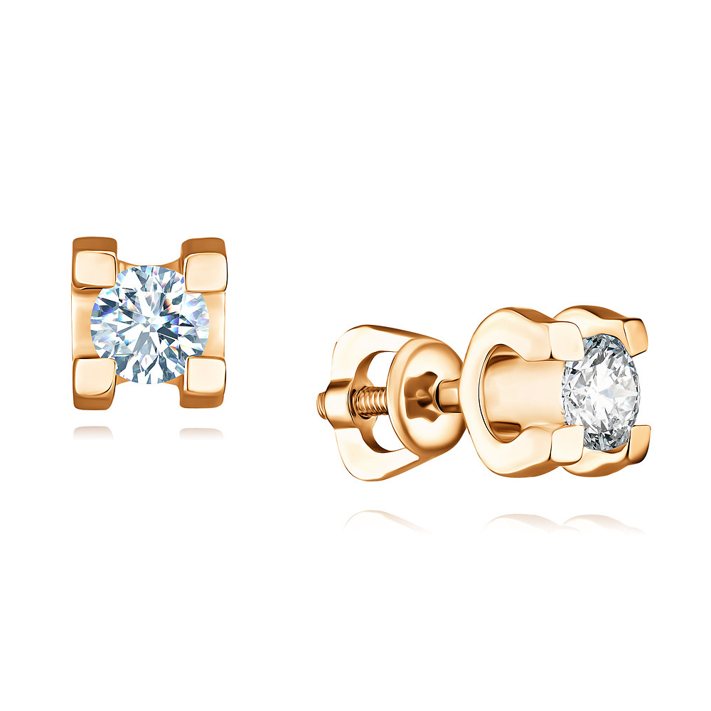

Серьги из красного золота с бриллиантом ADAMAS 2156622/01-А50-41, 2156622/01-А50-41