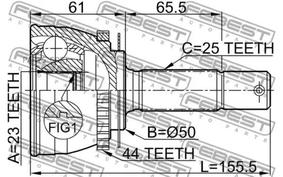 

FEBEST ШРУС HYUNDAI MATRIXLAVITA BE 2001-2006 FEBEST 1210-002A44