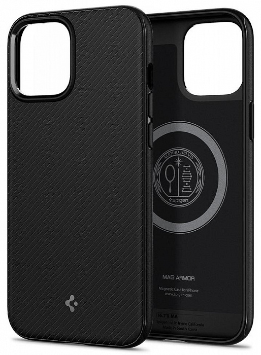 фото Чехол spigen magarmor (acs01864) для iphone 12 pro max (black)