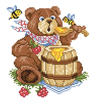 

М.П.Студия №443, Мишка, 19х17 см, №443, Мишка, 19х17 см