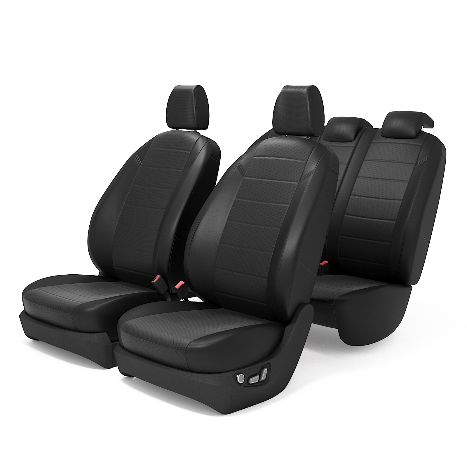 

Чехлы на сиденья для Тойота Королла 160 с 2018 по 2026 год, Экокожа, черный, PToyotaCorollaSd18