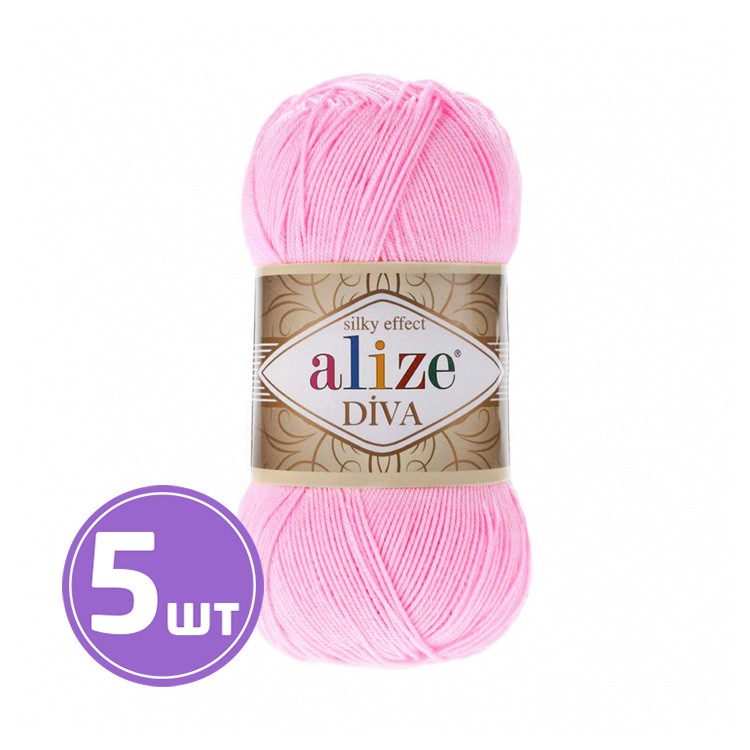 

Пряжа ALIZE Diva Silk effekt 892, розовый, 5 шт. по 100 г