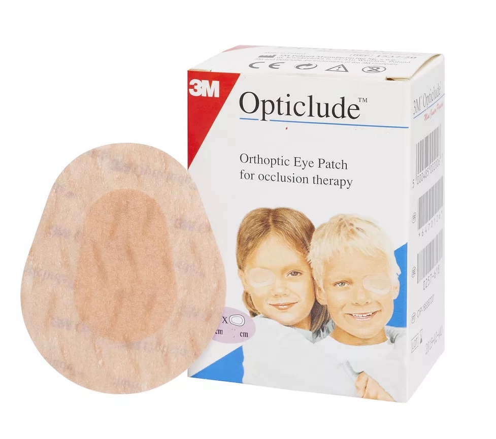 

Пластырь глазной 3M Opticlude 5,7 × 8,2 см бежевый с картинками 20 шт.