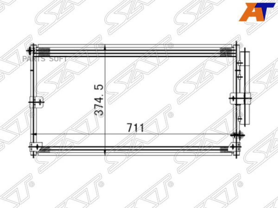 SAT ST-TY90-394-A0 Радиатор кондиционера TOYOTA LAND CRUISER HZJ/FZJ105 02- 1шт