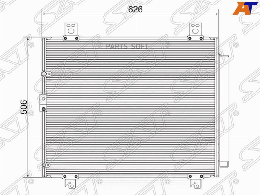 

SAT Радиатор кондиционера TOYOTA HIACE/REGIUS ACE 1TR-FE/2TR-FE/1KD/2KD- FTV 04-