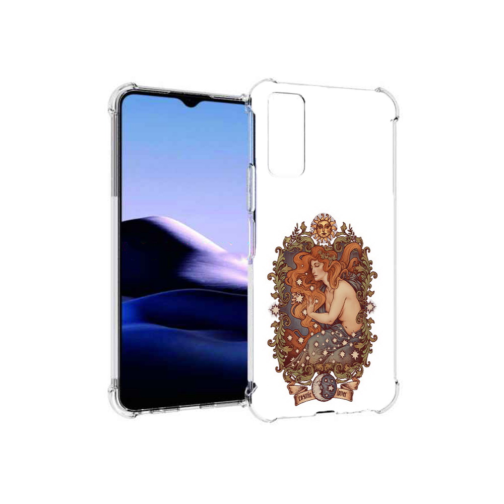 

Чехол MyPads Tocco для Vivo Y20 звездная девушка абстракция (PT154038.379.351), Прозрачный, Tocco