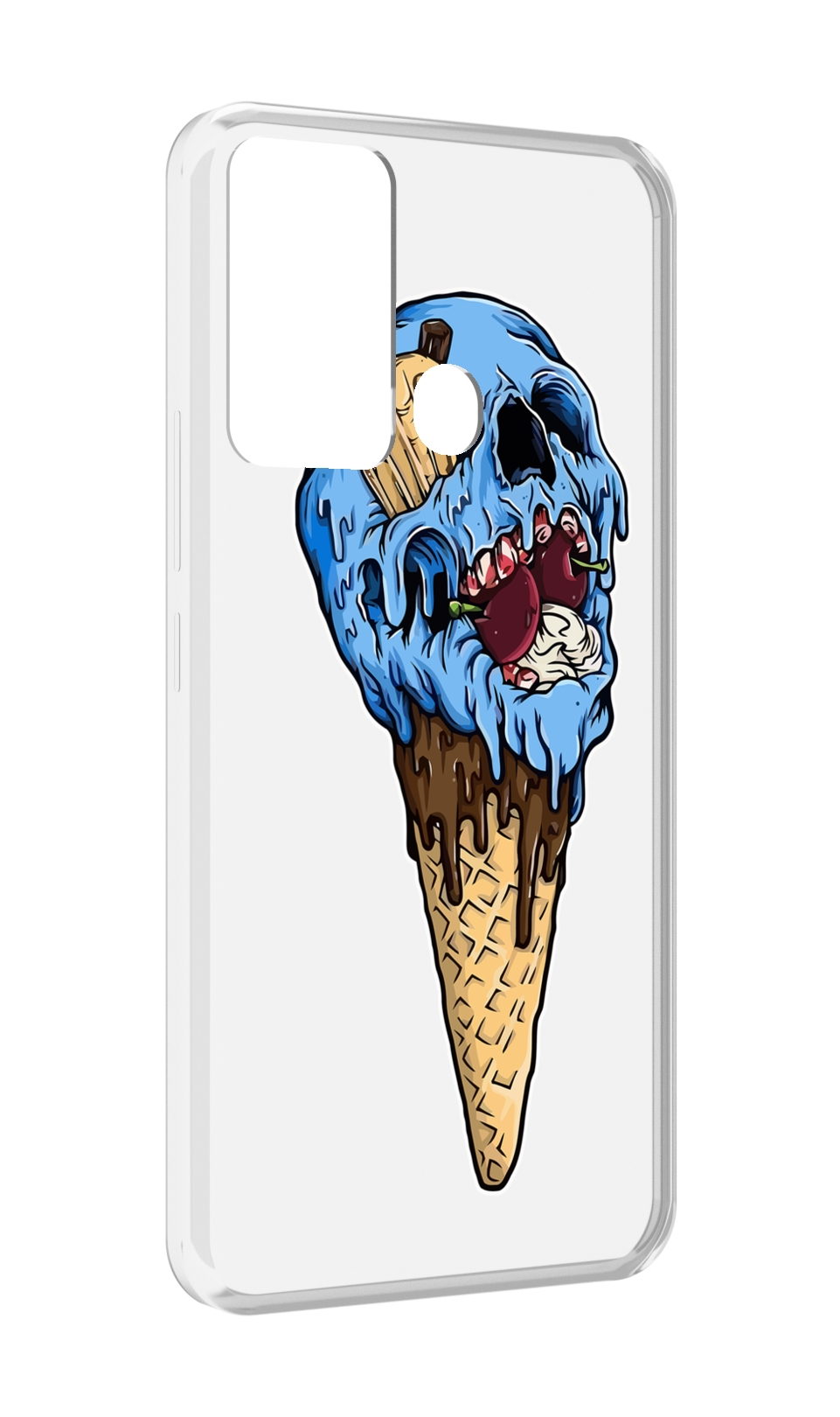 

Чехол MyPads мороженное череп для Infinix Hot 12i, Прозрачный, Tocco