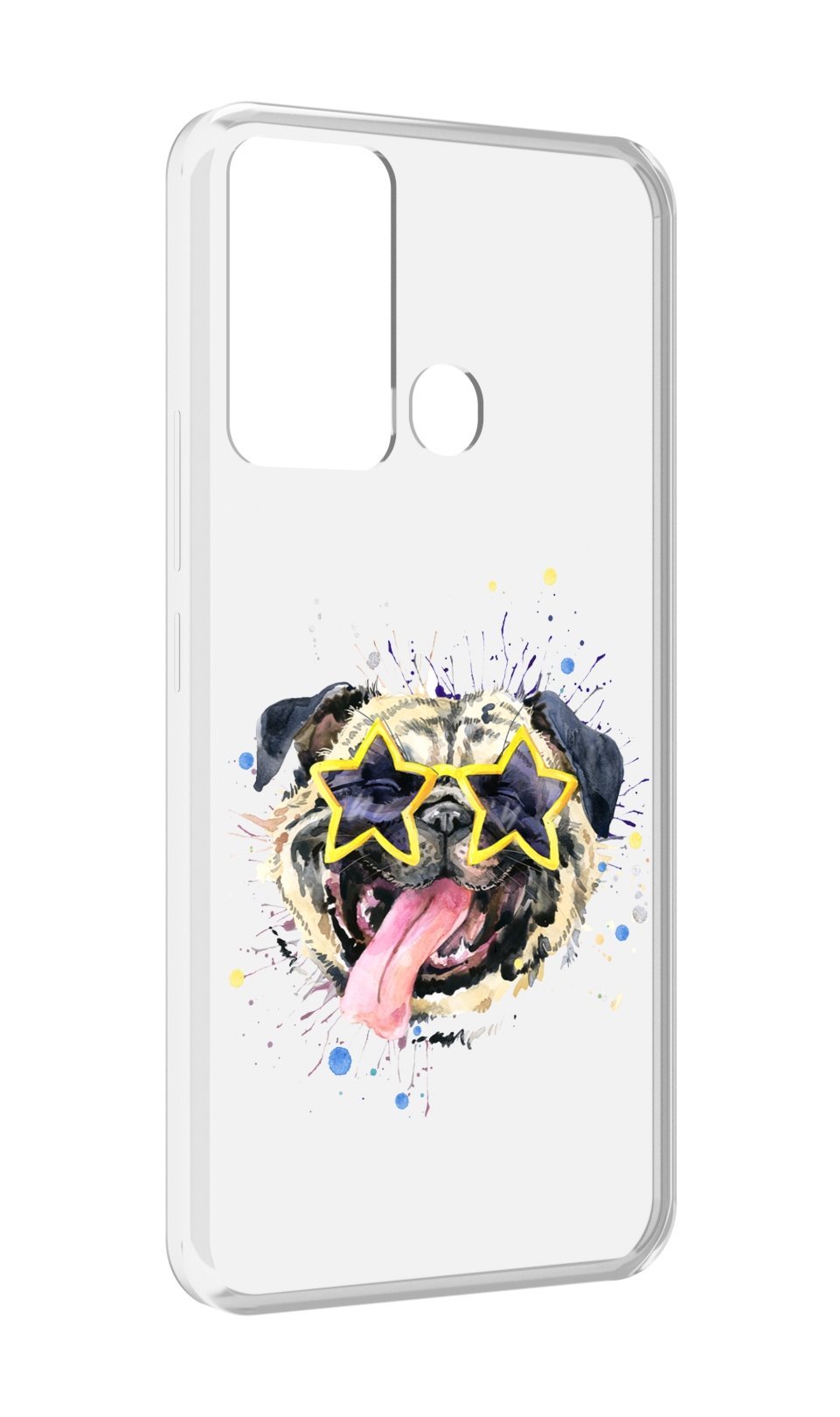 

Чехол MyPads мопс боксер для Infinix Hot 12i, Прозрачный, Tocco