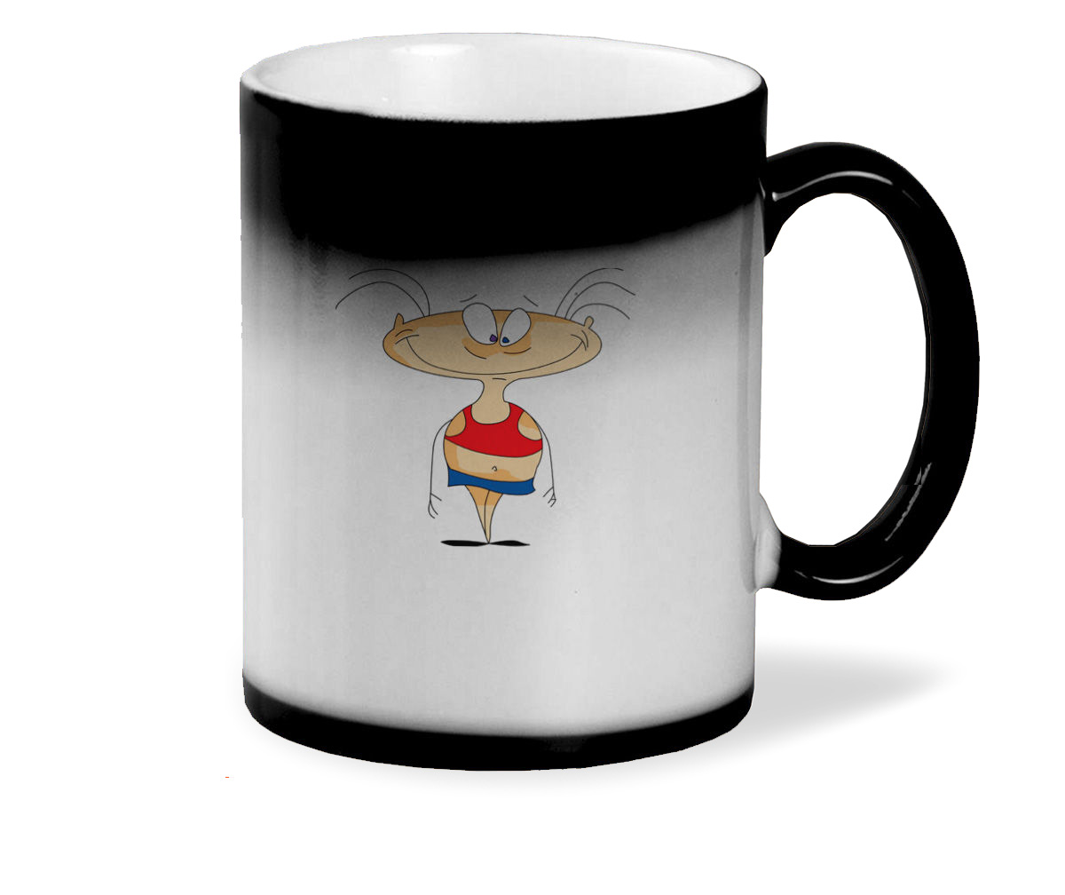 

Кружка хамелеон черный CoolPodarok Мультфильм Масяея с улыбкой
