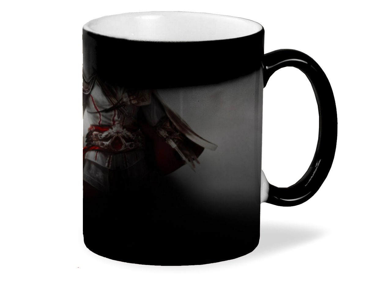 

Кружка хамелеон черный CoolPodarok Кредо убийцы Assasin Creed Убийца Виньетка
