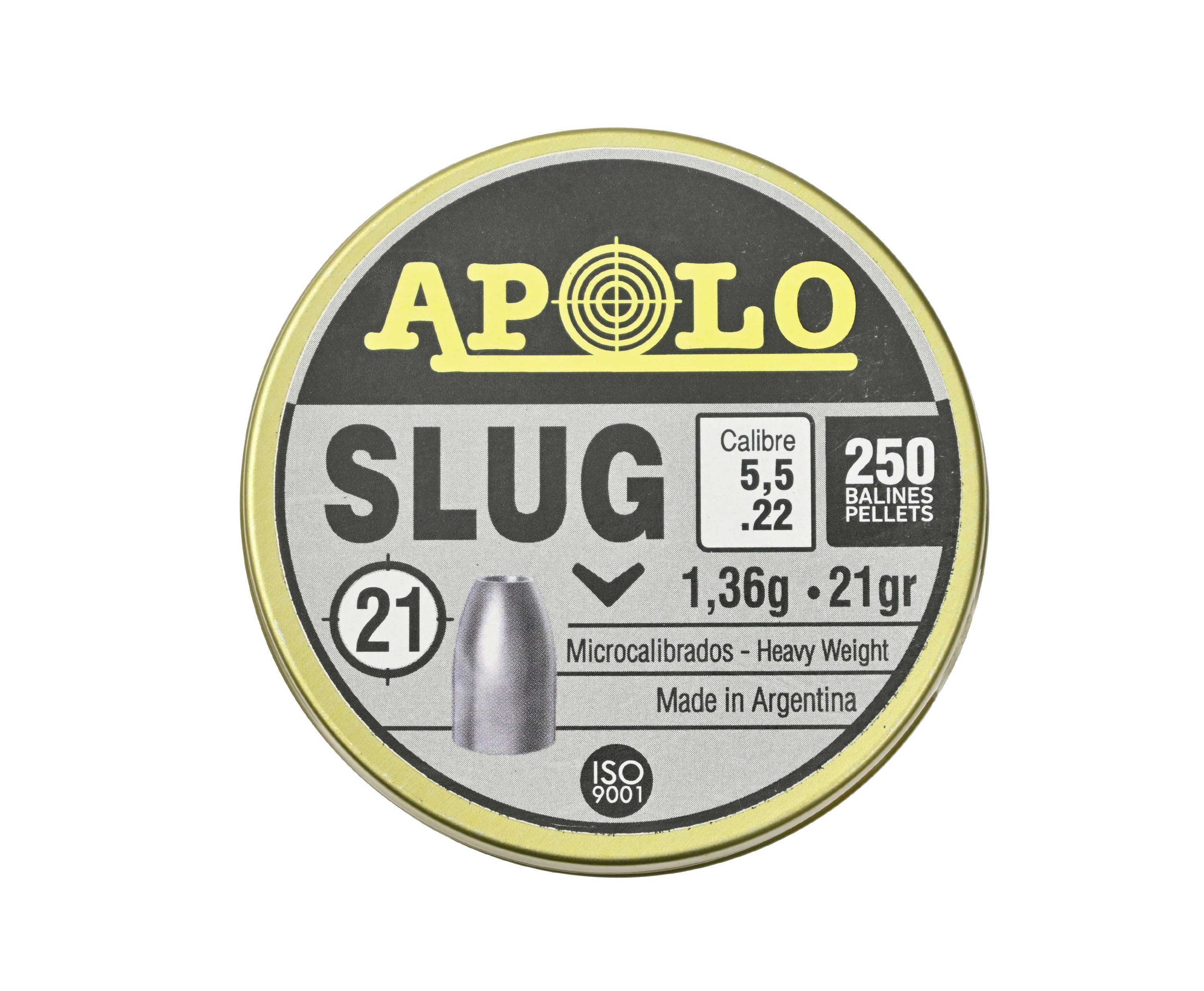 Пули пневматические Apolo Slug 5.5 мм 250 шт 1.36 гр