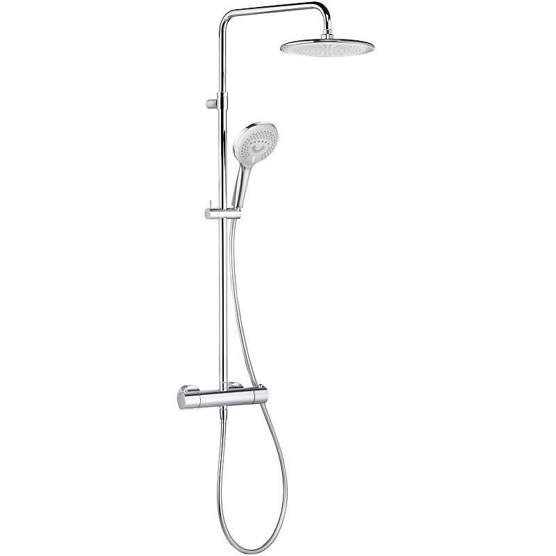 душевая стойка kludi logo dual shower system с термостатом матовый 6808239 00 Душевая система Kludi  Freshline Dual Shower System 6709205-00, с термостатом