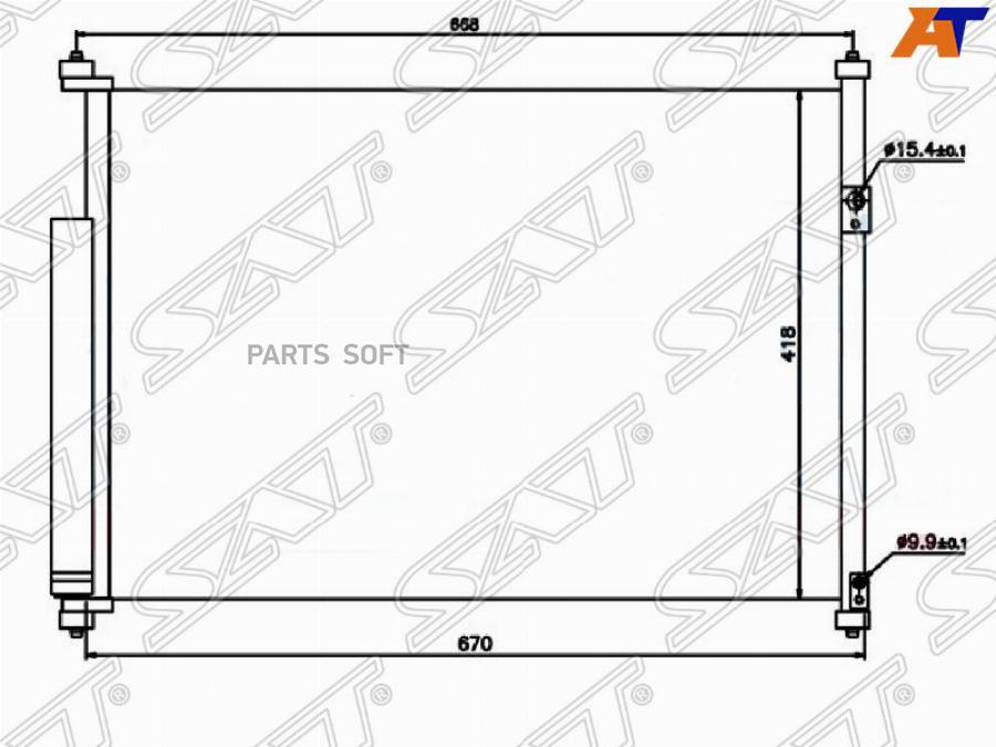 SAT Радиатор кондиционера SUZUKI GRAND VITARA 05-