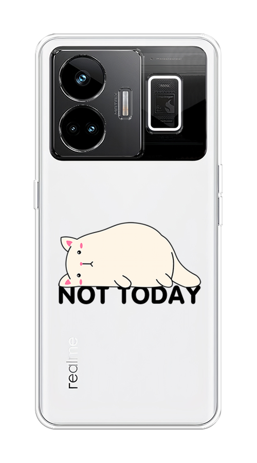 

Чехол на Realme GT Neo 5 5G/GT 3 "Cat not today", Белый;розовый;черный, 2513650-1