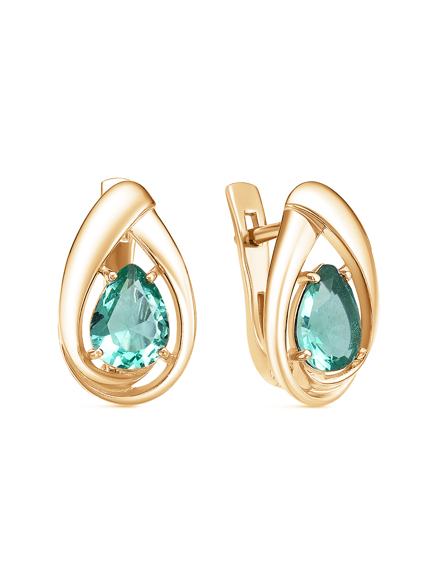 

Серьги из серебра с кварцем искусственным SamoroDki Jewelry 2-06-247-14з, 2-06-247-14з