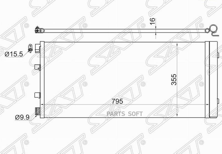 

SAT Радиатор кондиционера RENAULT MASTER/OPEL MOVANO/NISSAN NV400 10-