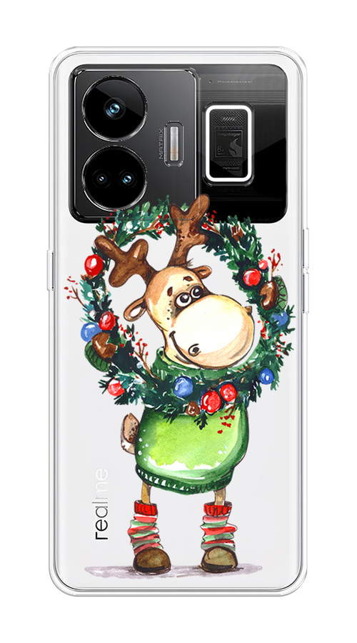 

Чехол на Realme GT Neo 5 5G/GT 3 "Олень с новогодним венком", 2513650-4