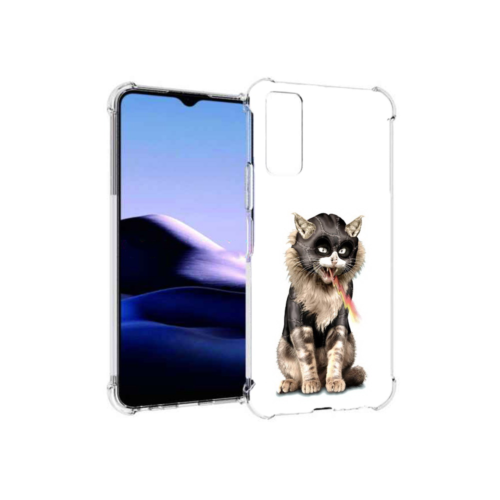 

Чехол MyPads Tocco для Vivo Y20 дьяволский кот (PT154038.379.341), Прозрачный, Tocco