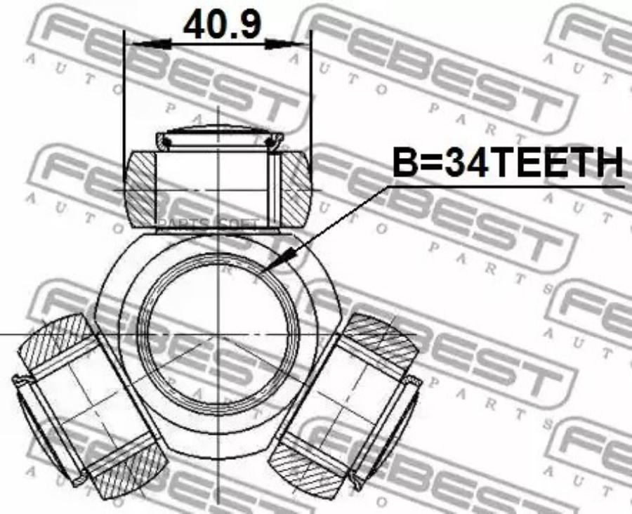 

FEBEST Шрус FEBEST 2116-GE34