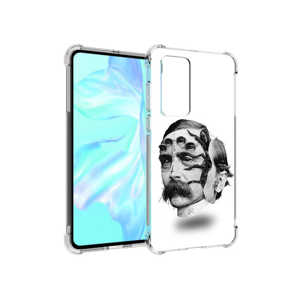

Чехол MyPads Tocco для Huawei P40 страшное лицо мужчины, Прозрачный, Tocco