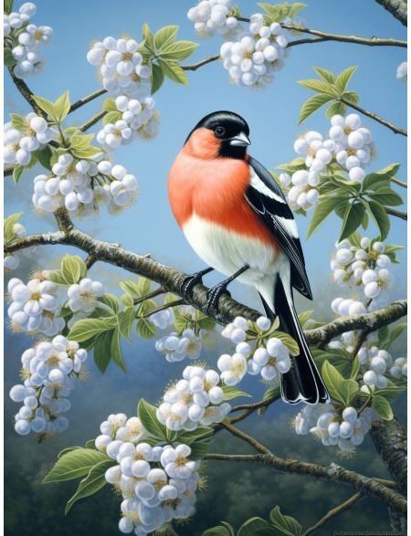 

Алмазная мозаика на подрамнике Птичка на ветке, 40x30 см, 50 цветов, 67279, ПРА-454