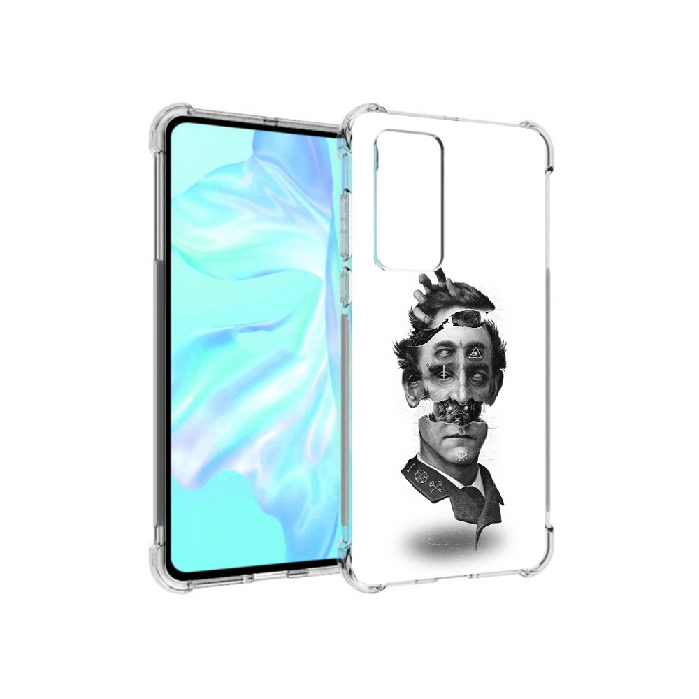 

Чехол MyPads Tocco для Huawei P40 страшное лицо абстракция, Прозрачный, Tocco