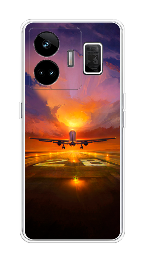 

Чехол на Realme GT Neo 5 5G/GT 3 "Самолет на посадке", Оранжевый;синий, 2513650-6
