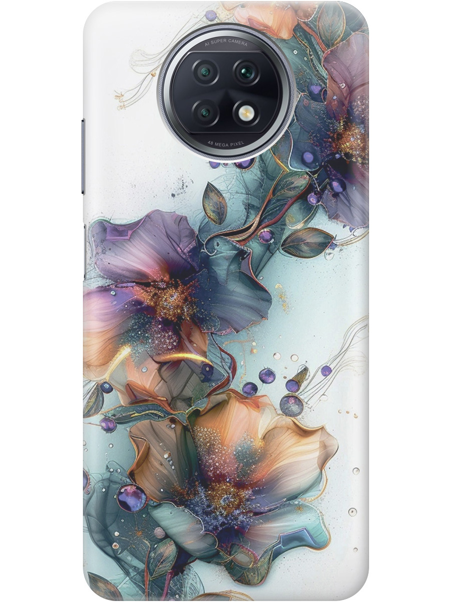 

Силиконовый чехол на Xiaomi Redmi Note 9T с принтом "Мистические цветы", Прозрачный;белый;зеленый, 724352210