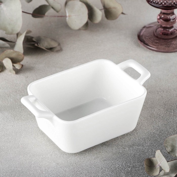 

Форма для запекания с ручками, 15x9,5 см, Белый