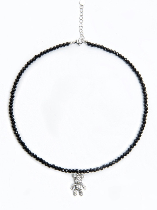 Чокер из бижутерного сплава 35 см НА ЦАЦКАХ К0026 шпинель/фианит