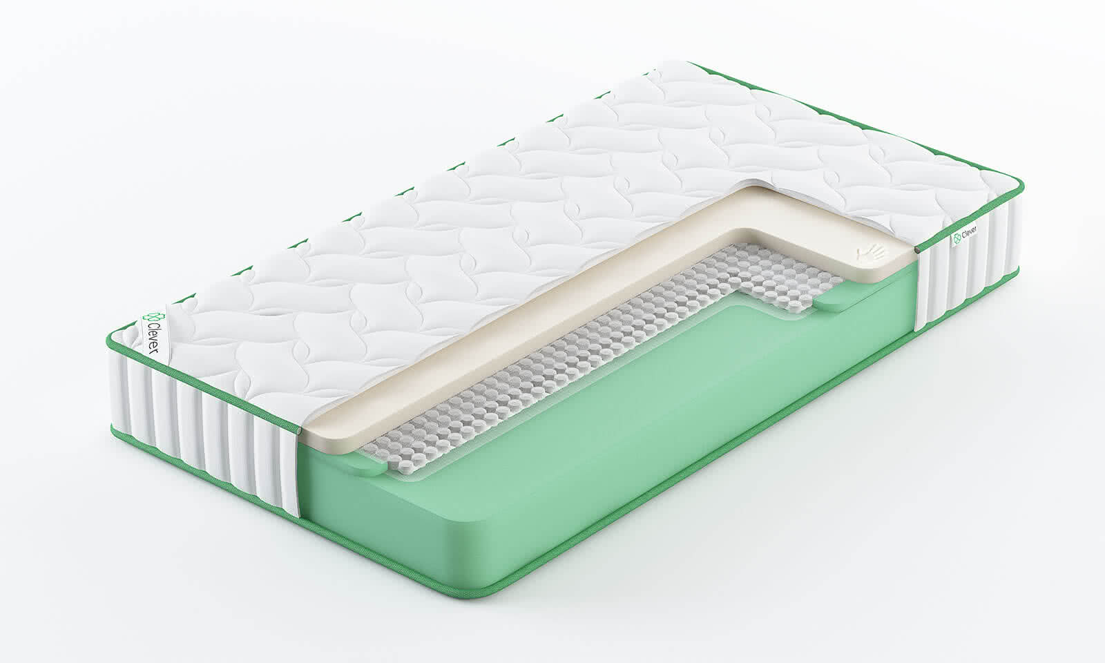 

Матрас Clever CloudTouch High 130x210, Белый, CloudTouch High