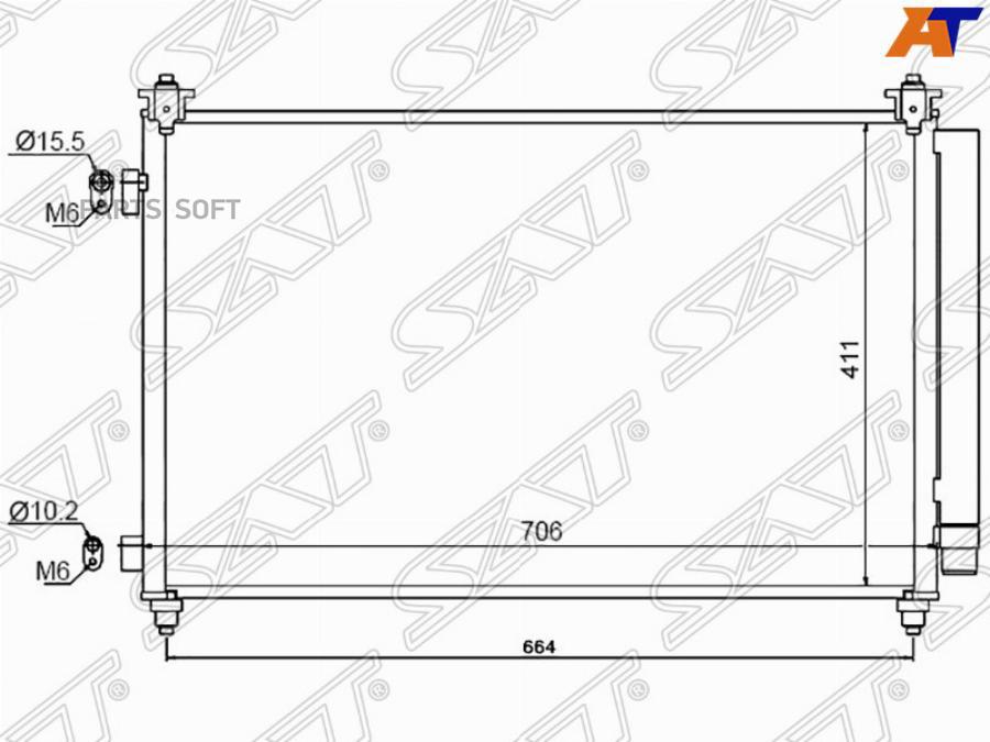 

SAT Радиатор кондиционера MAZDA CX-9 07-