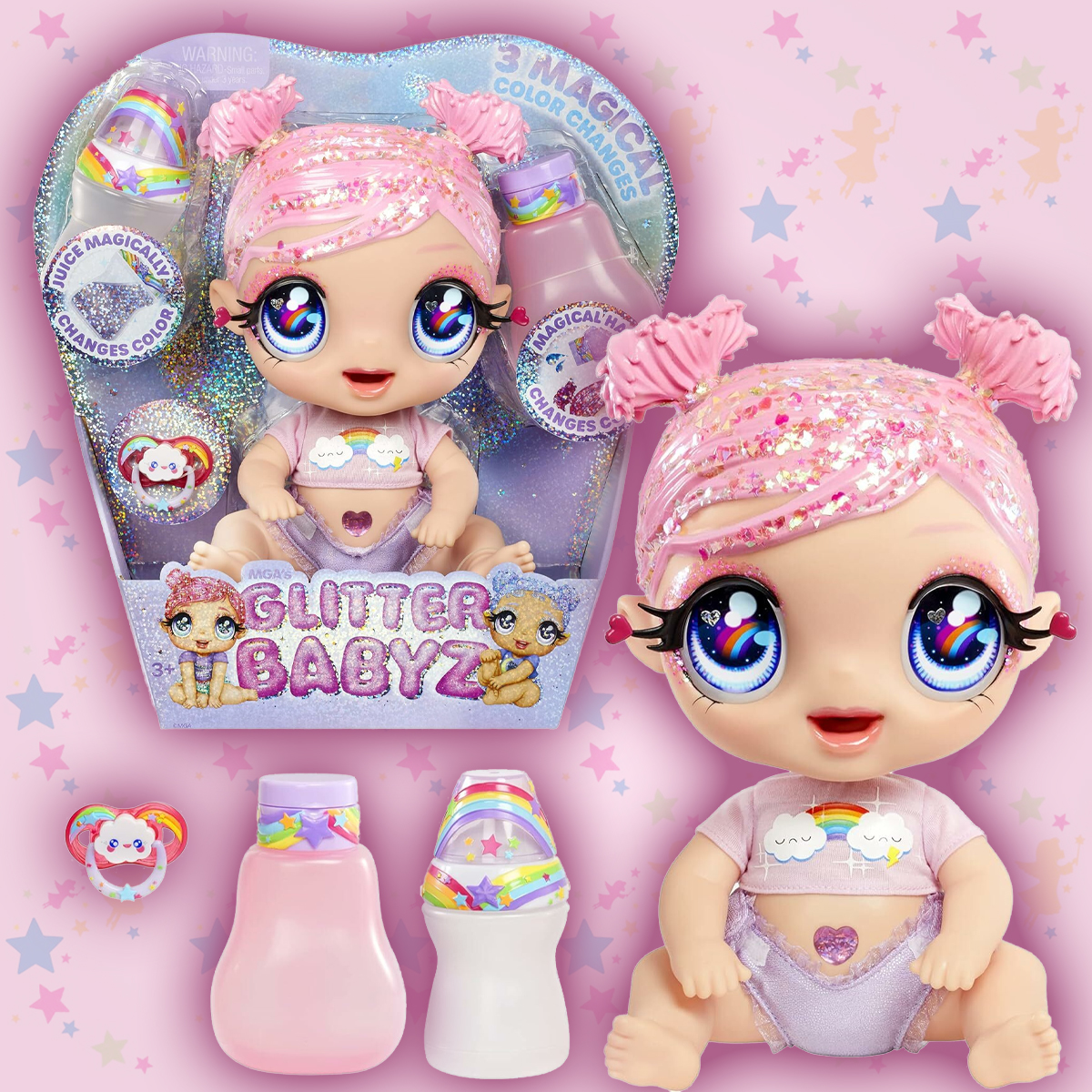 Кукла MGA Entertainment Glitter Babyz серия 2 Дримия Стардаст Dreamia Stardust 28 см