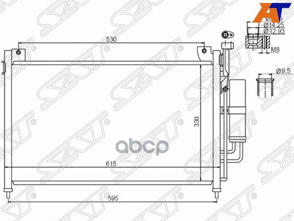 

SAT Радиатор кондиционера MAZDA 2/DEMIO 07-
