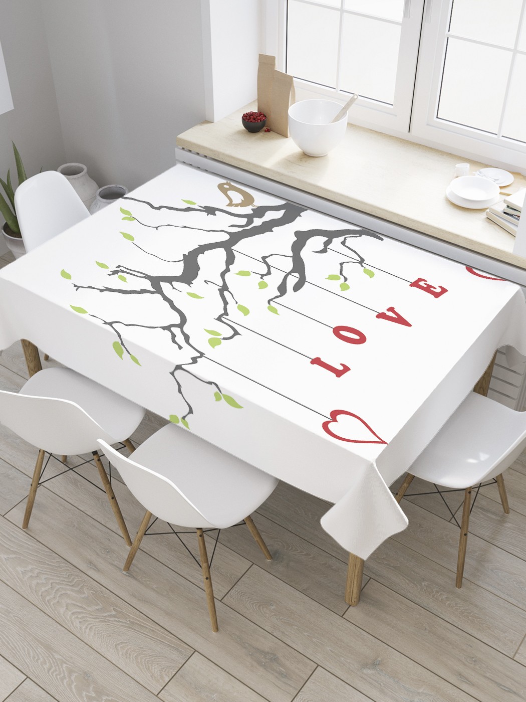 

Скатерть прямоугольная JoyArty "Любовь и песня" из сатена, 120x145 см, Черный, Любовь и песня